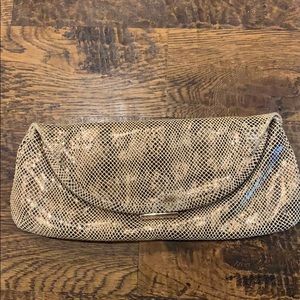 ❌SOLD❌ Banana Republic snake print fold over clutch